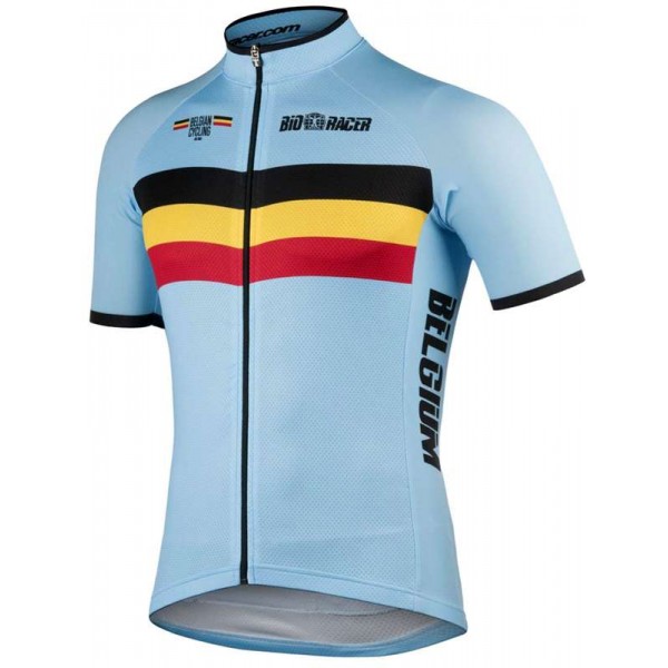 BELGIEN 2022 Radtrikot kurzarm (langer RV)-Radsport-National-Team