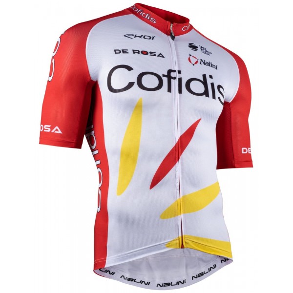 COFIDIS 2021 Radtrikot kurzarm (langer RV)-Radsport-Profi-Team